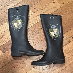 Classic Juicy Couture Black Tall Rain Boots